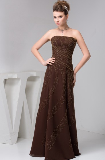 Brown Color Wedding Dresses For Guest Wedding Brown Prom Dress