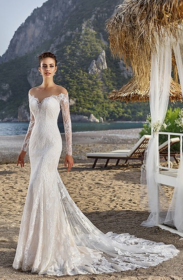 Stylish Mermaid Trumpet Wedding Gowns Fishtail Bridal Dresses