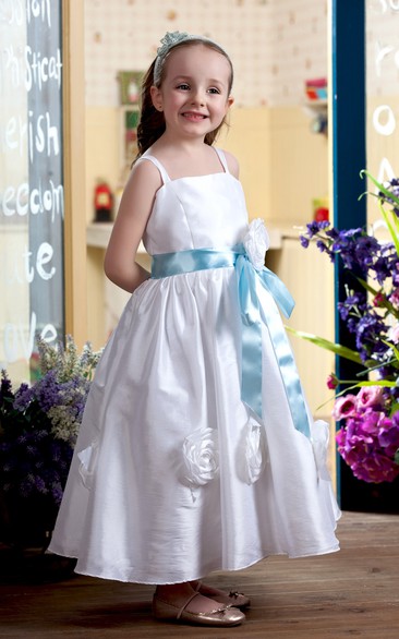 Lovely Sleeveless A-Line Flower Girl Dress With Bow