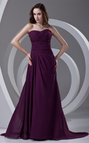 Stunning Ruffled Sweetheart a Line Sleeveless Chiffon Special Occasion Dresses