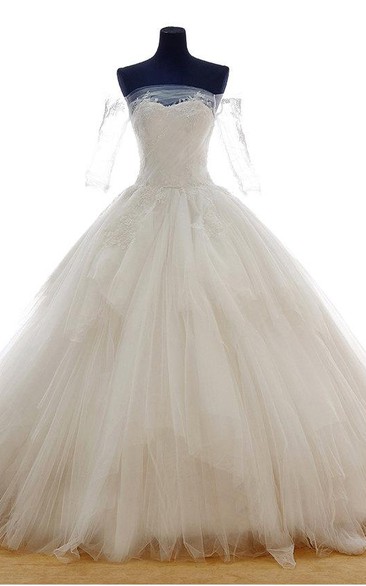 Tulle A-Line Sweetheart Sleeveless Dress With Lace-Up Back