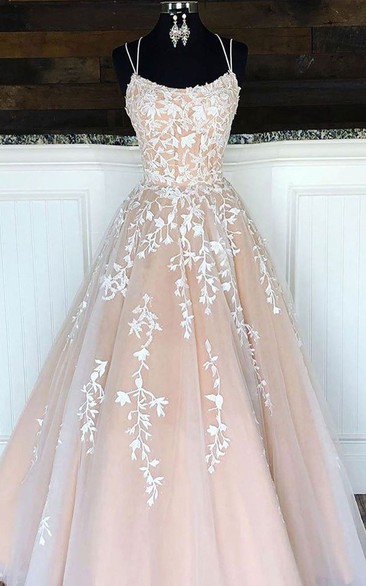 Tulle Floor-length Brush Train A Line Sleeveless Adorable Formal Dress with Ruffles