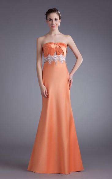 Flipped Strapless Maxi a Line Sleeveless Special Occasion Dresses
