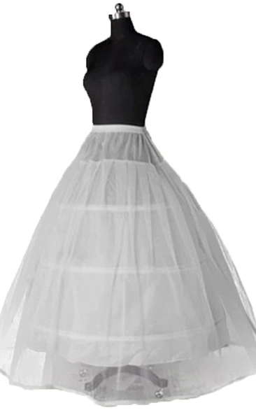 New Wedding Petticoats with 3 Steel Rims Plus Yarn Straps Waist Skirt Lined with Super Poncho Dress Skirt