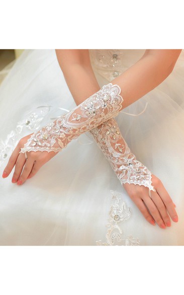 New Long Length Lace Straps Gloves
