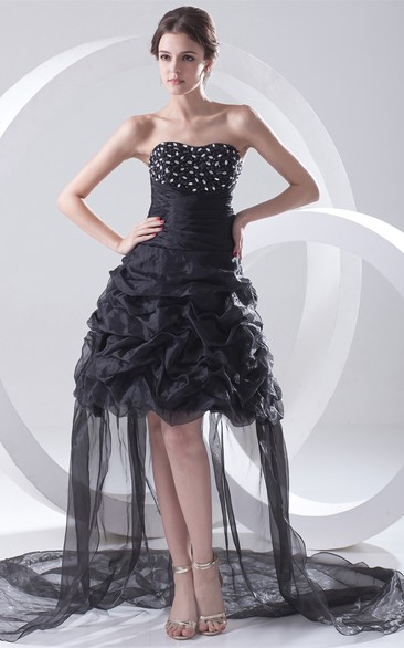 Delicate Organza Satin Sleeveless Asymmetrical Special Occasion Dresses