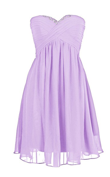 Sweetheart Crystal-beaded Short Dress With Criss-cross