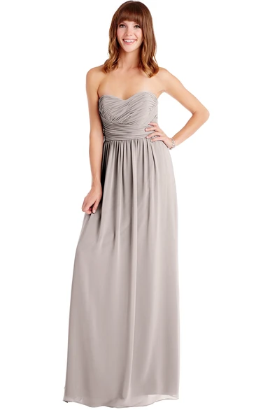 Ruched Sweetheart Sleeveless Chiffon Muti-Color Convertible Bridesmaid Dress