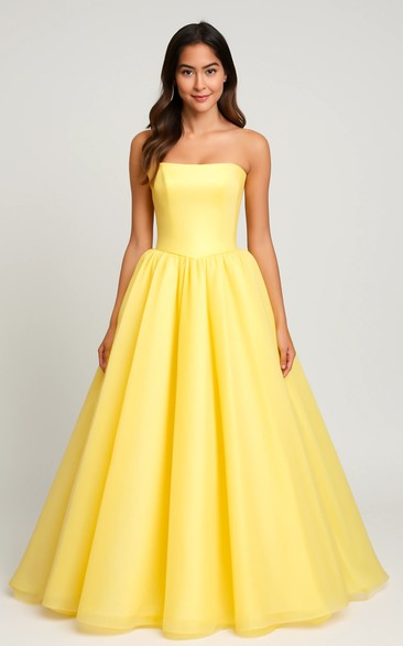 Daffodil Strapless Ball Gown Floor-length Dress