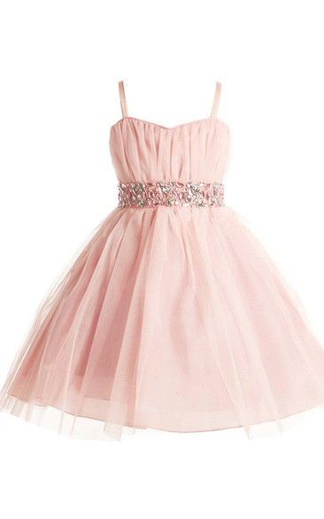 Sleeveless A-line Pleated Dress With Sequins