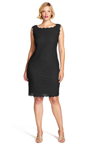 Mermaid Mini Cap Sleeve Bateau Neck Lace Plus Size Bridesmaid Dress