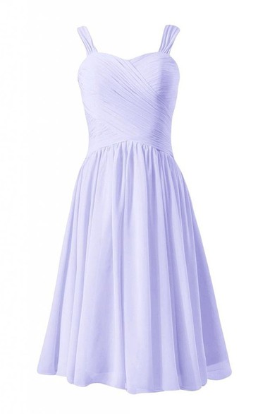 Straps Sweetheart Criss-cross A-line Gown With Zipper Back