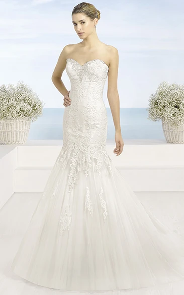 Mermaid Sweetheart Tulle&Lace Wedding Dress