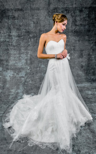 Sweetheart Charming Long Dress With Zipper Back