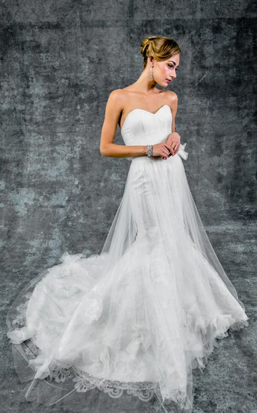 Sweetheart Charming Long Dress With Zipper Back