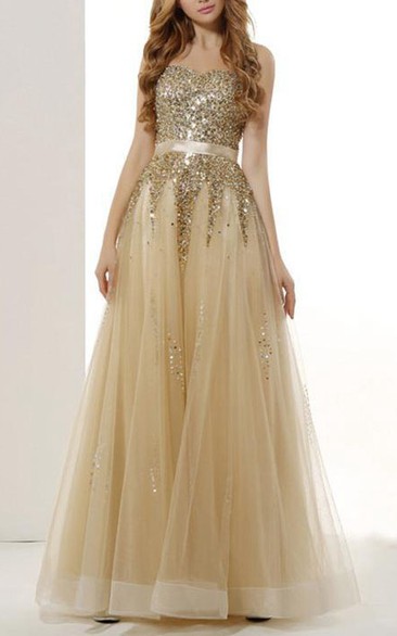 Exquisite Sweetheart A-Line Floor-Length Prom Dress
