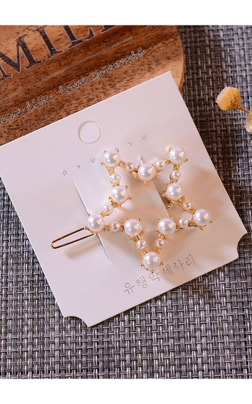 Lovely Romantic Hair Clip Circle/Rectangle/Star/Heart/Crown Shpe