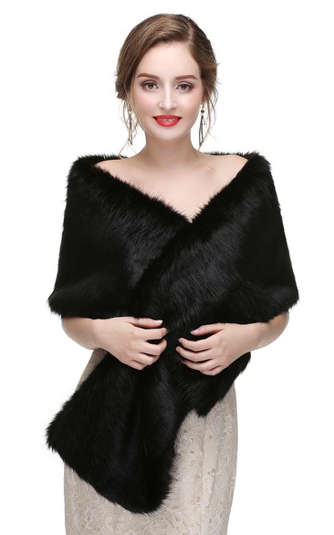 Bridal Winter Warm Wool Cape Fur Wedding Dress Fox Fur Waistcoat
