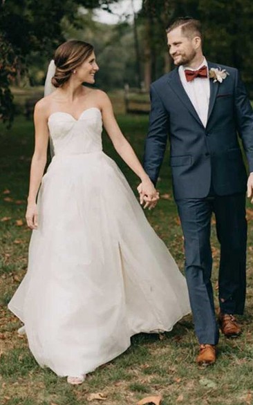 Casual Country Sweetheart Criss-cross Empire A-line Wedding Dress