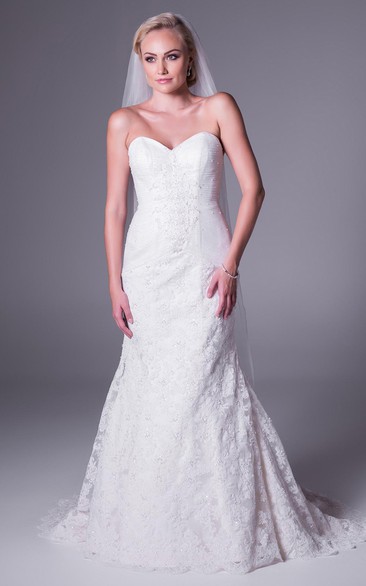 Mermaid Sweetheart Lace Wedding Dress