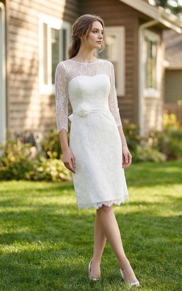 Beaded Lace & Sequin A-Line Short Dress