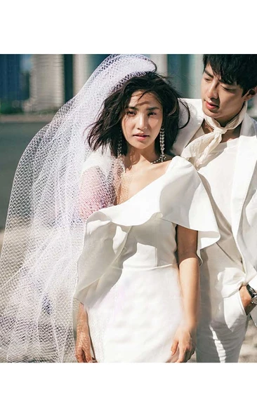 Fairy Mesh Fingertip Length Wedding Veil
