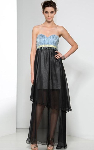 A-Line Sweetheart Beading Prom Dress