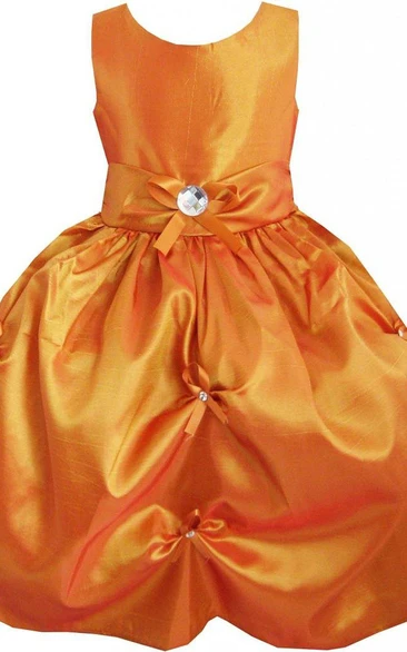 Sleeveless A-line Dress With Ruffles and Beading