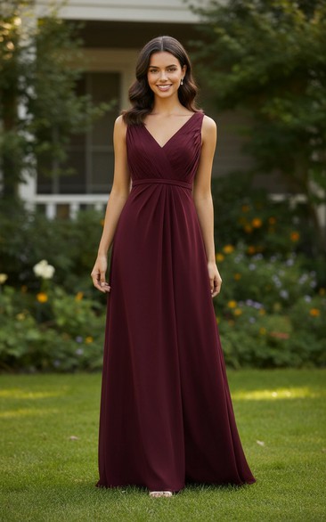 Timeless Sleeveless Chiffon Evening Gown
