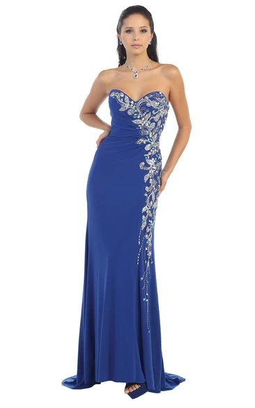 Sheath Sweetheart Sleeveless Chiffon Zipper Dress With Beading And Draping