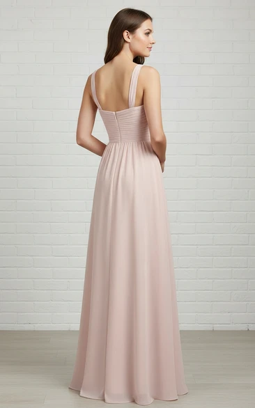 The Classic Pleated Strap Gown