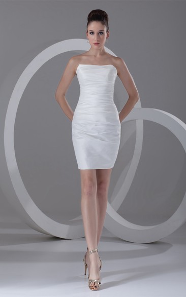 Gossamery Mini Taffeta Sheath Sleeveless Special Occasion Dresses