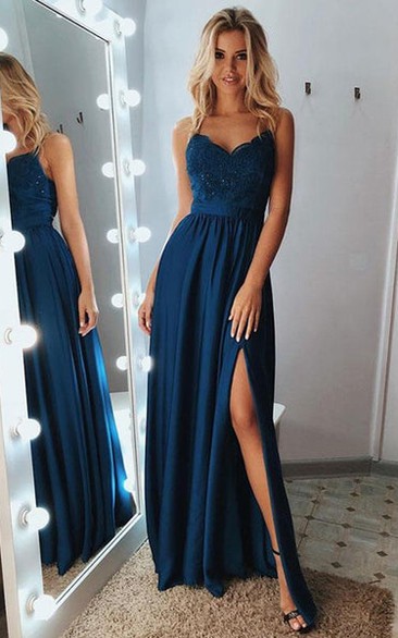Simple Floor-length Sleeveless Jersey A Line Open Back Prom Dress with Sequins