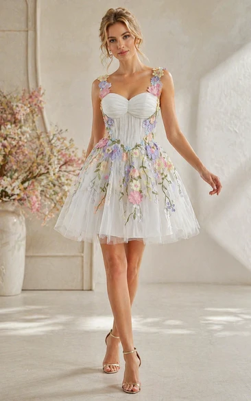 open lace back dress A-line Gorgeous Elegant High Quality Custom Made Unique Design Prom Dr –  SposaBridal main image 1
