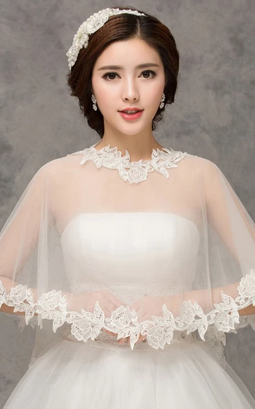 New Lace White Word Shoulder Cape Shawl