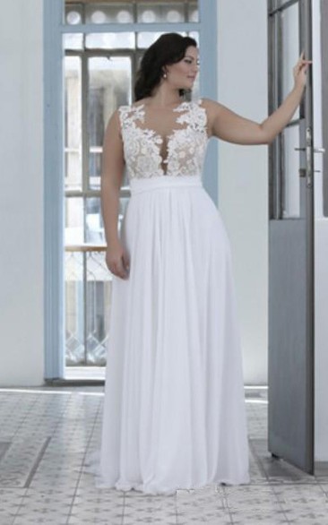 Flowy Beach Wedding Gowns | Cheap Chiffon Bridal Dresses - Dorris 