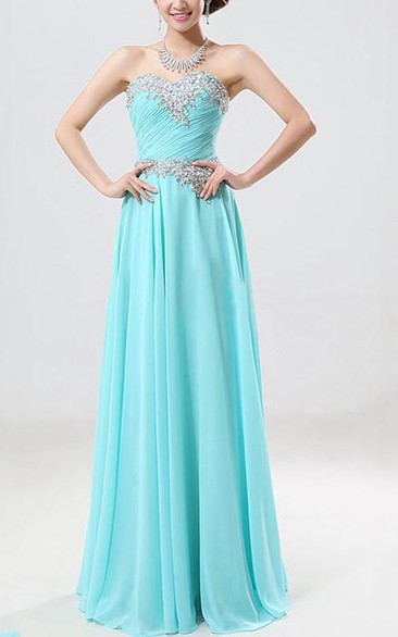 Sweetheart Beaded A-Line Prom Dress