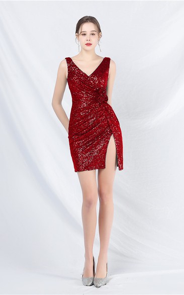 Craft Flower Sequined Sexy Short Skirt Daily Small Dress