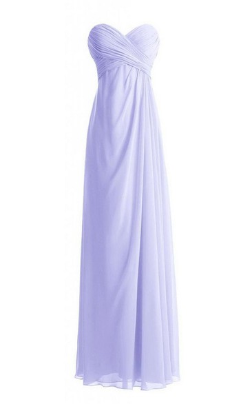 Chic Sweetheart Ruched Empire Gown With Lace-up Back