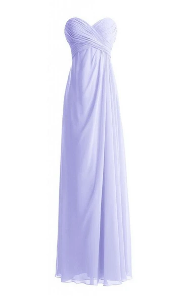 Chic Sweetheart Ruched Empire Gown With Lace-up Back