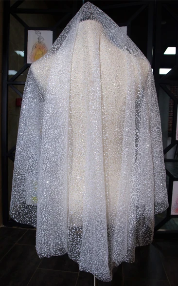 Bright Flashing Fingertip Wedding Veil