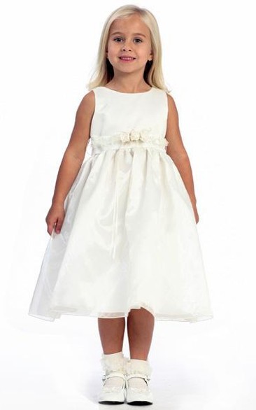 Floral Floral Organza&Satin Flower Girl Dress