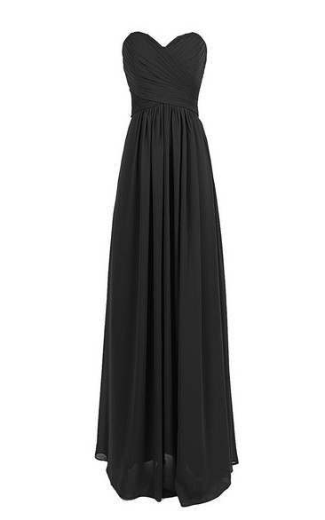 Basque Waist Long Chiffon Dress With Zipper Back
