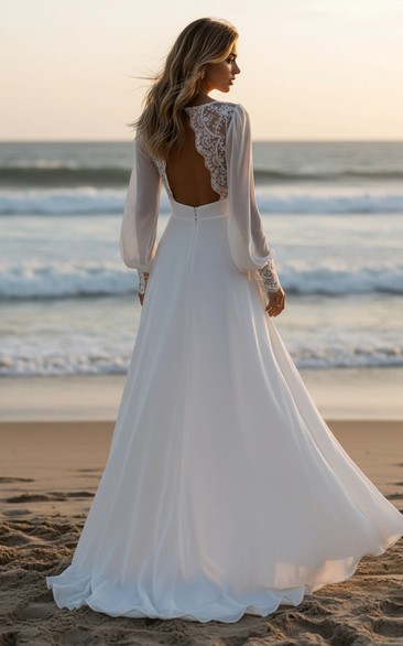 Whimsical Bishop Sleeve Boho Gown