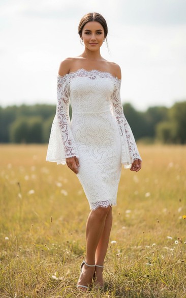 Chic Modern Pencil Wedding Gown