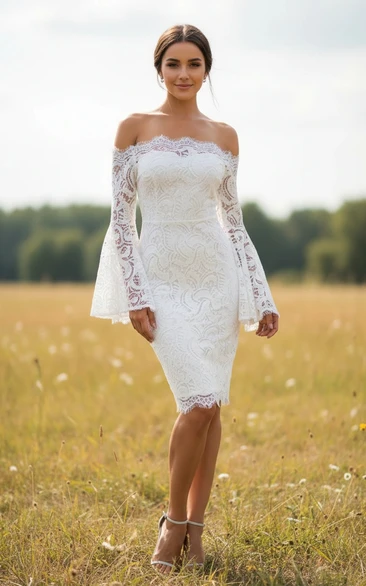 Chic Modern Pencil Wedding Gown