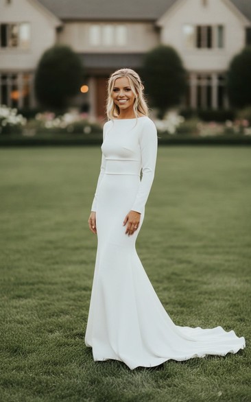 Conservative Long Sleeve Bridal Gown