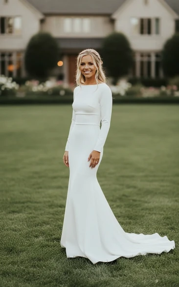 Conservative Long Sleeve Bridal Gown