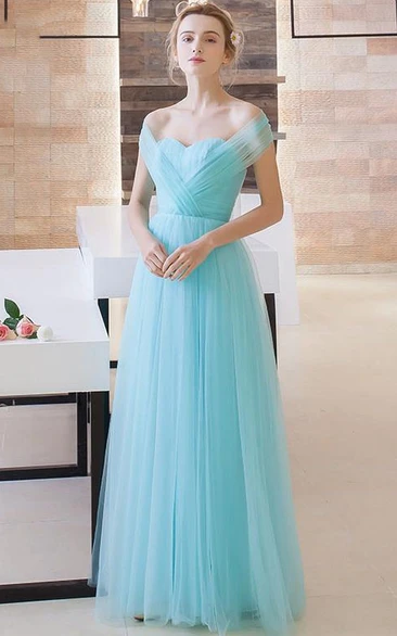 Sweetheart Pleats Long Prom Dress