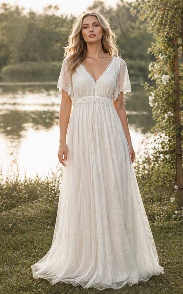 Second Time Marriage Casual Wedding Gown, Casual 2nd Bridal Dresses